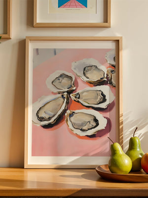 Blush Oyster Feast Plakat - 21 x 29.7 cm (A4) - Nellastore