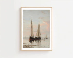 Boats At Dusk Plakat - 21 x 29.7 cm (A4) - Nellastore