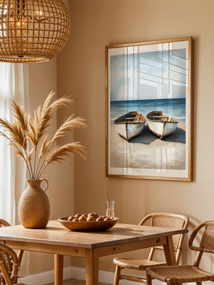 Boats On The Beach Plakat - 21 x 29.7 cm (A4) - Nellastore