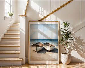 Boats On The Beach Plakat - 21 x 29.7 cm (A4) - Nellastore
