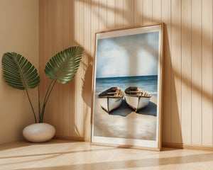Boats On The Beach Plakat - 21 x 29.7 cm (A4) - Nellastore