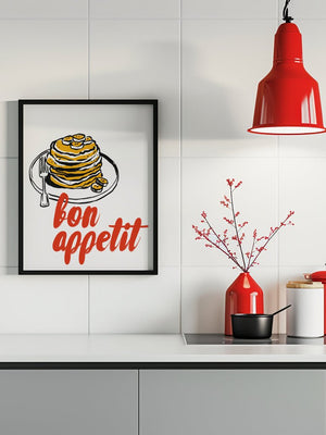Bon Appetit Pancake Plakat - 21 x 29.7 cm - Nellastore