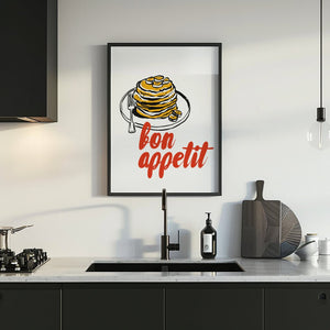Bon Appetit Pancake Plakat - 21 x 29.7 cm - Nellastore