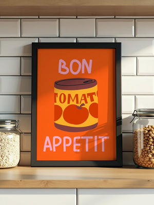 Bon Appetit Tomato Can Plakat - 21 x 29.7 cm - Nellastore