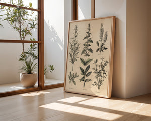 Botanical Herb Chart Plakat - 21 x 29.7 cm (A4) - Nellastore