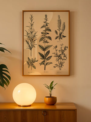 Botanical Herb Chart Plakat - 21 x 29.7 cm (A4) - Nellastore