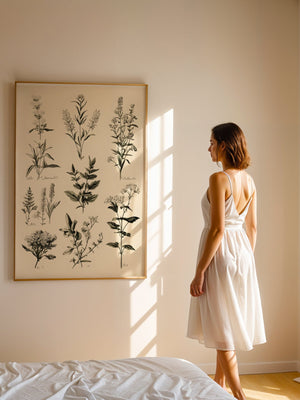 Botanical Herb Study Plakat - 21 x 29.7 cm (A4) - Nellastore