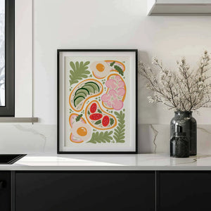 Breakfast Flatbread Plakat - 21 x 29.7 cm - Nellastore