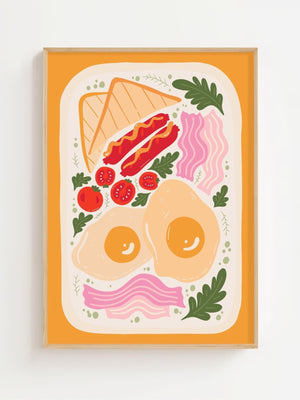 Breakfast Plate Plakat - 21 x 29.7 cm - Nellastore