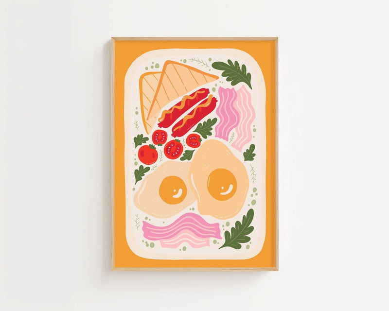 Breakfast Plate Plakat - 21 x 29.7 cm - Nellastore