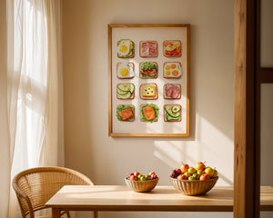 Breakfast Toast Collection Plakat - 21 x 29.7 cm (A4) - Nellastore