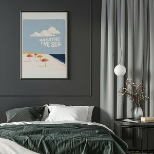 Breathe The Sea Plakat - 21 x 29.7 cm - Nellastore
