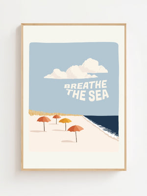 Breathe The Sea Plakat - 21 x 29.7 cm - Nellastore