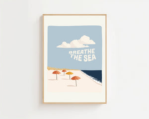 Breathe The Sea Plakat - 21 x 29.7 cm - Nellastore
