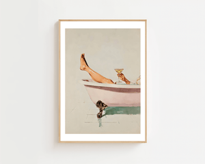 Bubbles And Bare Feet Plakat - 21 x 29.7 cm (A4) - Nellastore