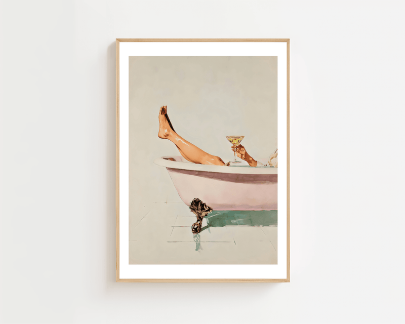 Bubbles And Bare Feet Plakat - 21 x 29.7 cm (A4) - Nellastore