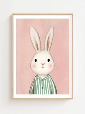 Bunny In Pyjamas Plakat - 21 x 29.7 cm (A4) - Nellastore