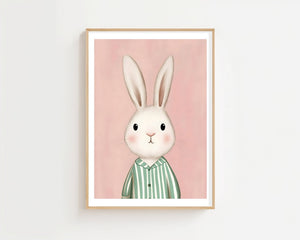 Bunny In Pyjamas Plakat - 21 x 29.7 cm (A4) - Nellastore