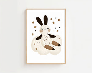 Bunny Plakat - 21 x 29.7 cm (A4) - Nellastore
