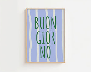 Buon Giorno Typografi Plakat - 21 x 29.7 cm - Nellastore