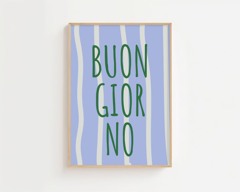 Buon Giorno Typografi Plakat - 21 x 29.7 cm - Nellastore