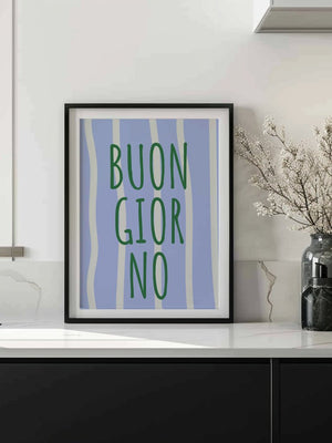 Buon Giorno Typografi Plakat - 21 x 29.7 cm - Nellastore