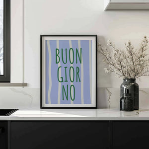 Buon Giorno Typografi Plakat - 21 x 29.7 cm - Nellastore