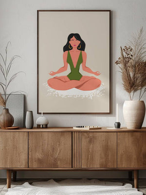 Calm Living Yoga Plakat - 21 x 29.7 cm - Nellastore