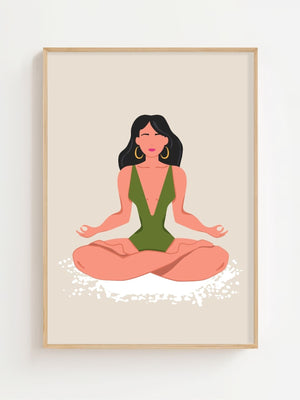 Calm Living Yoga Plakat - 21 x 29.7 cm - Nellastore