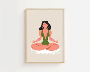 Calm Living Yoga Plakat - 21 x 29.7 cm - Nellastore