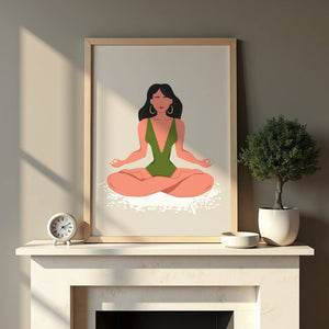 Calm Living Yoga Plakat - 21 x 29.7 cm - Nellastore