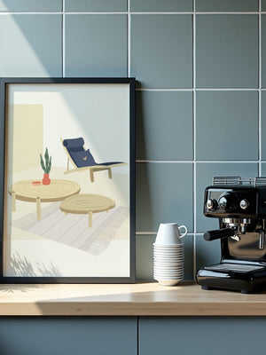 Calm Lounge Table Plakat - 21 x 29.7 cm - Nellastore