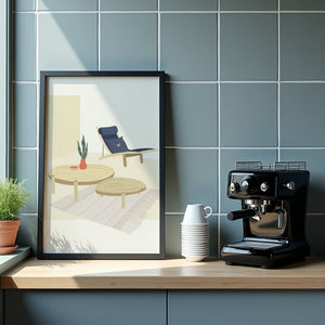 Calm Lounge Table Plakat - 21 x 29.7 cm - Nellastore