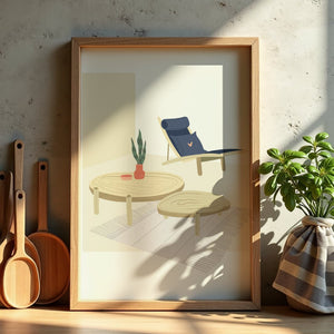 Calm Lounge Table Plakat - 21 x 29.7 cm - Nellastore