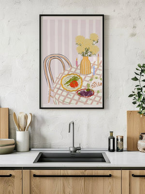 Candlelight Dinner Scene Plakat - 21 x 29.7 cm - Nellastore