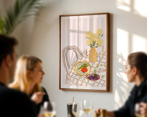 Candlelight Dinner Scene Plakat - 21 x 29.7 cm - Nellastore