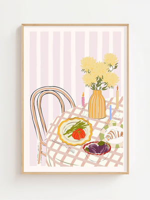 Candlelight Dinner Scene Plakat - 21 x 29.7 cm - Nellastore
