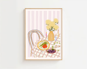 Candlelight Dinner Scene Plakat - 21 x 29.7 cm - Nellastore