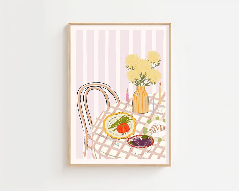 Candlelight Dinner Scene Plakat - 21 x 29.7 cm - Nellastore