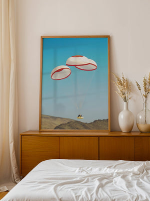 Capsule Parachute Landing Plakat - 21 x 29.7 cm (A4) - Nellastore