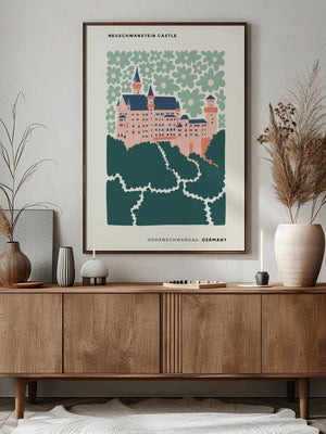 Castle in Bloom Plakat - 21 x 29.7 cm - Nellastore