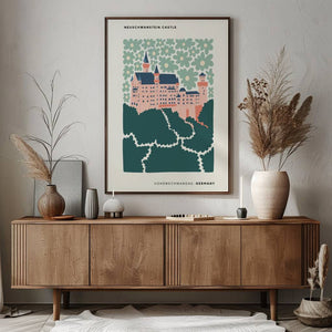 Castle in Bloom Plakat - 21 x 29.7 cm - Nellastore