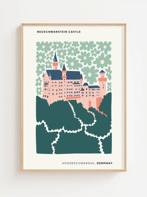 Castle in Bloom Plakat - 21 x 29.7 cm - Nellastore