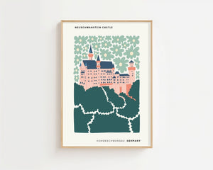 Castle in Bloom Plakat - 21 x 29.7 cm - Nellastore