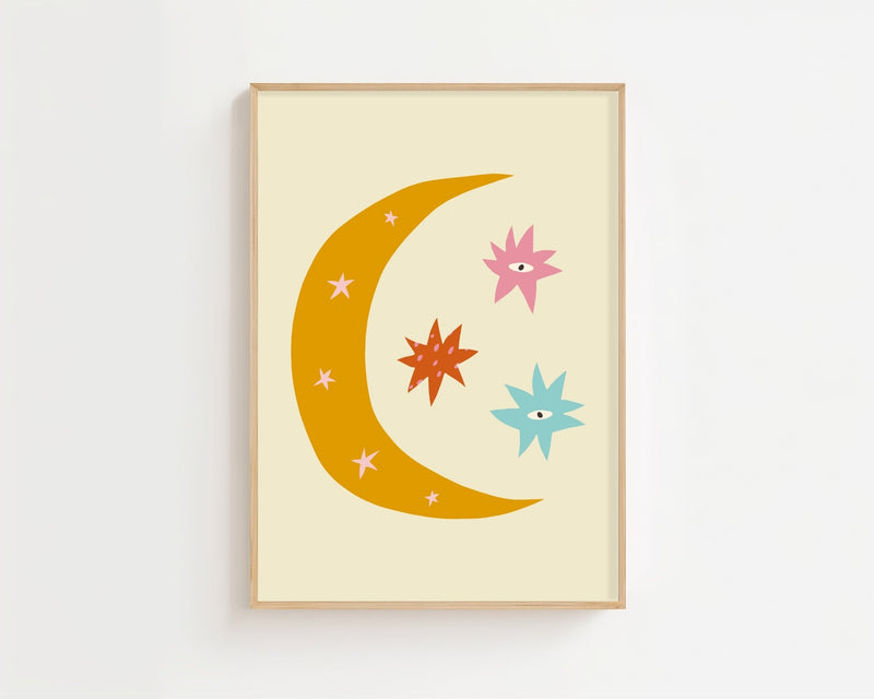 Celestial Moon Plakat - 21 x 29.7 cm (A4) - Nellastore