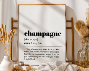 Champagne Plakat - 21 x 29.7 cm (A4) - Nellastore