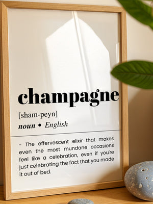 Champagne Plakat - 21 x 29.7 cm (A4) - Nellastore