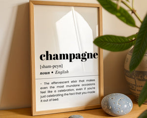 Champagne Plakat - 21 x 29.7 cm (A4) - Nellastore