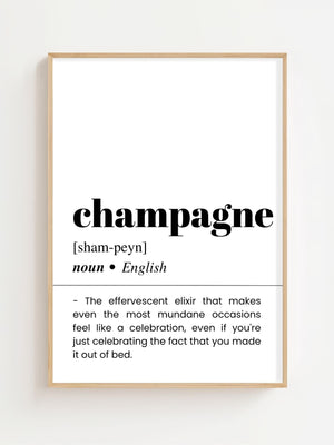 Champagne Plakat - 21 x 29.7 cm (A4) - Nellastore