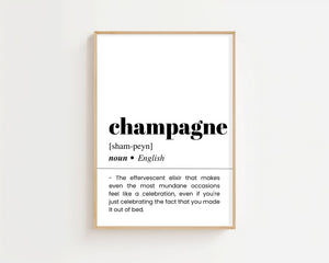 Champagne Plakat - 21 x 29.7 cm (A4) - Nellastore